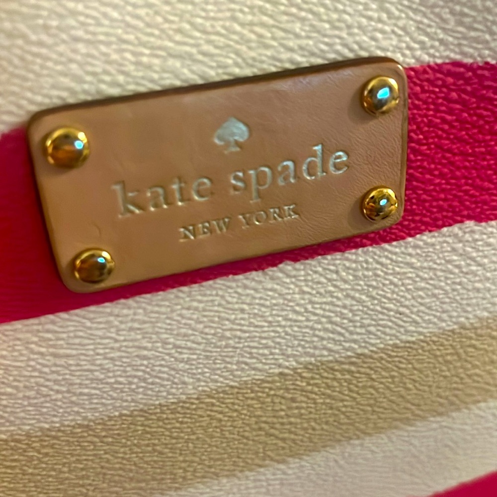 Kate Spade  Bondi Road Harmony,Pink  and Cream striped tote bag - Picture 2 of 6